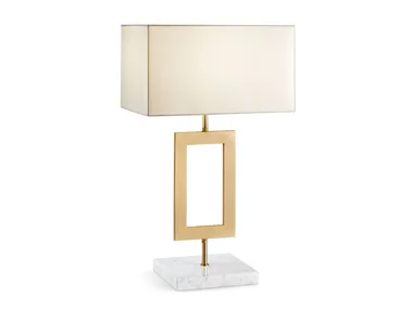 2421TL - LED brass table lamp with marble base _ Il Paralume Marina